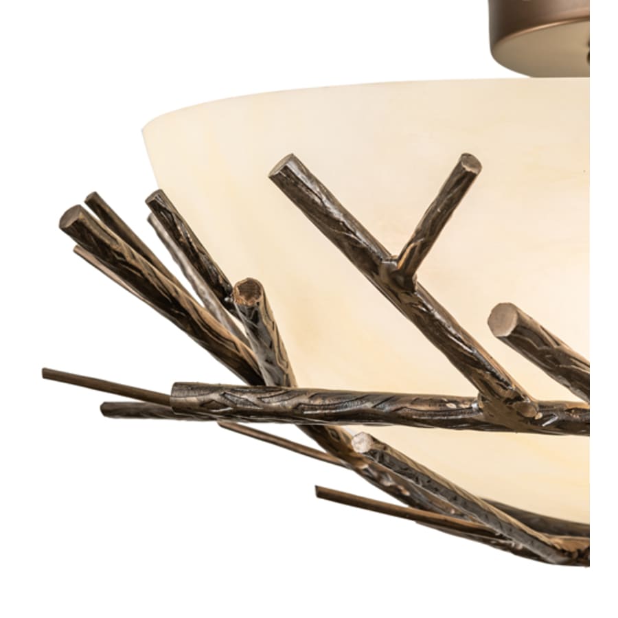 Meyda Tiffany Branches 4 Light 23" Wide Semi-Flush Bowl Ceiling Fixture