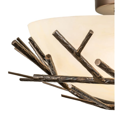 Meyda Tiffany Branches 4 Light 23" Wide Semi-Flush Bowl Ceiling Fixture