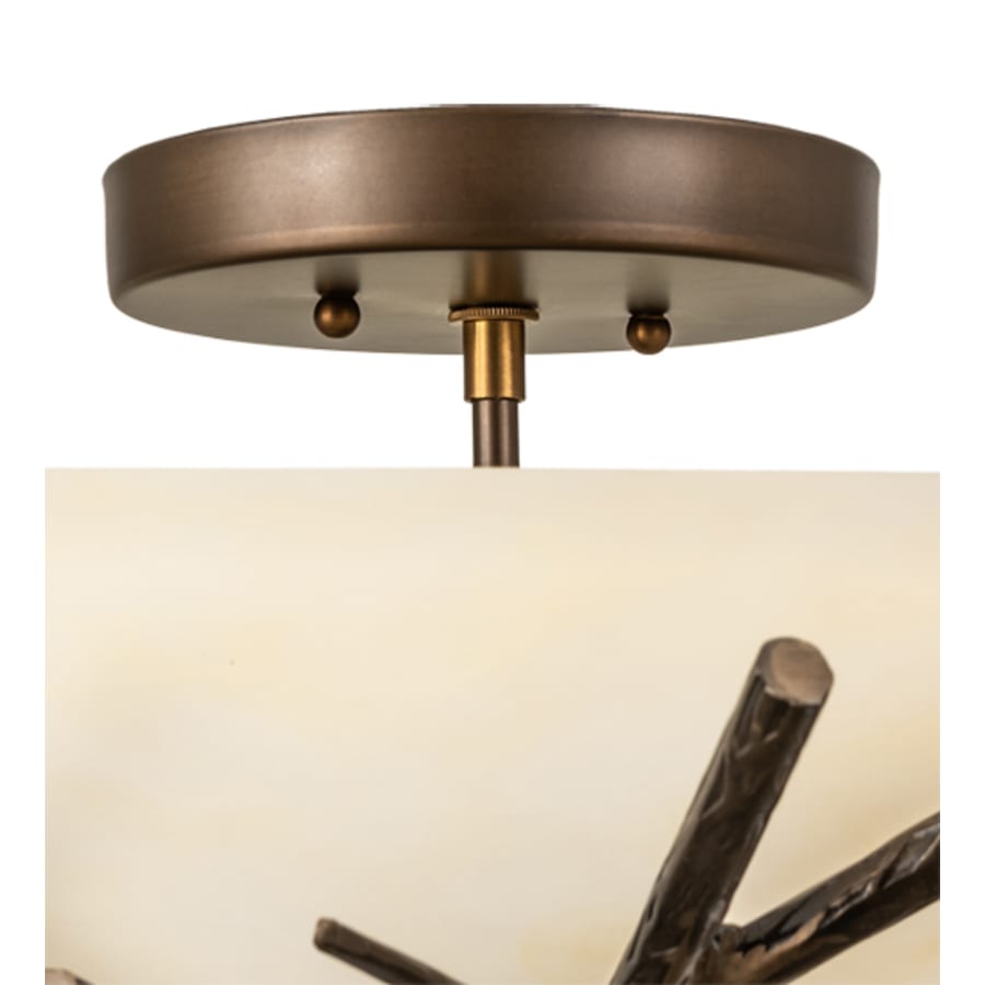 Meyda Tiffany Branches 4 Light 23" Wide Semi-Flush Bowl Ceiling Fixture