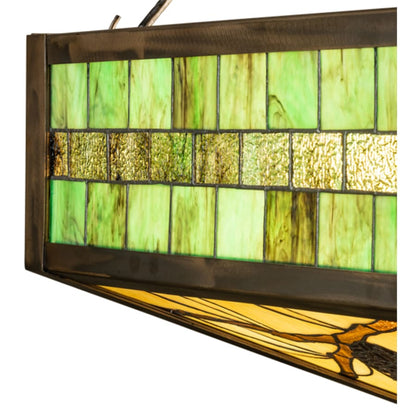 Meyda Tiffany Pinecone 4 Light 33" Wide Semi-Flush Ceiling Fixture