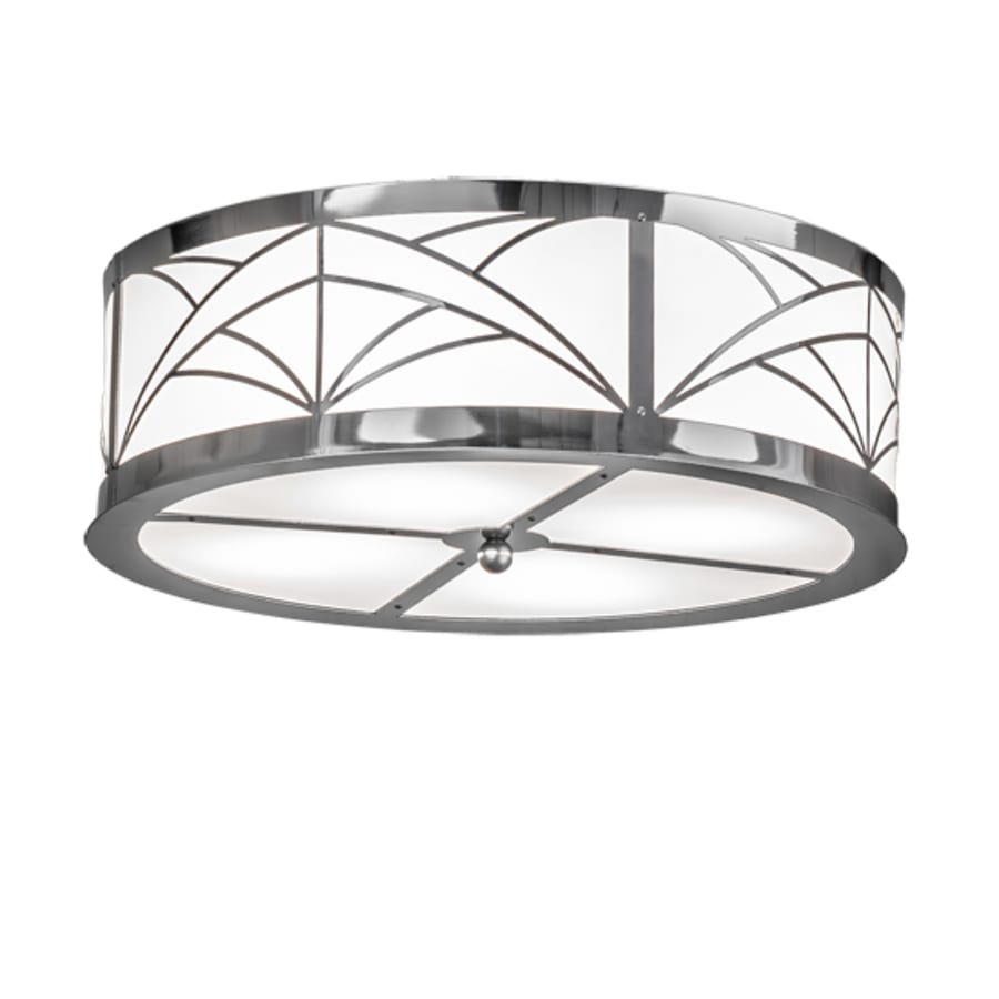 Meyda Tiffany Revival Deco Cilindro 4 Light 22" Wide Semi-Flush Drum Ceiling Fixture