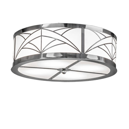 Meyda Tiffany Revival Deco Cilindro 4 Light 22" Wide Semi-Flush Drum Ceiling Fixture