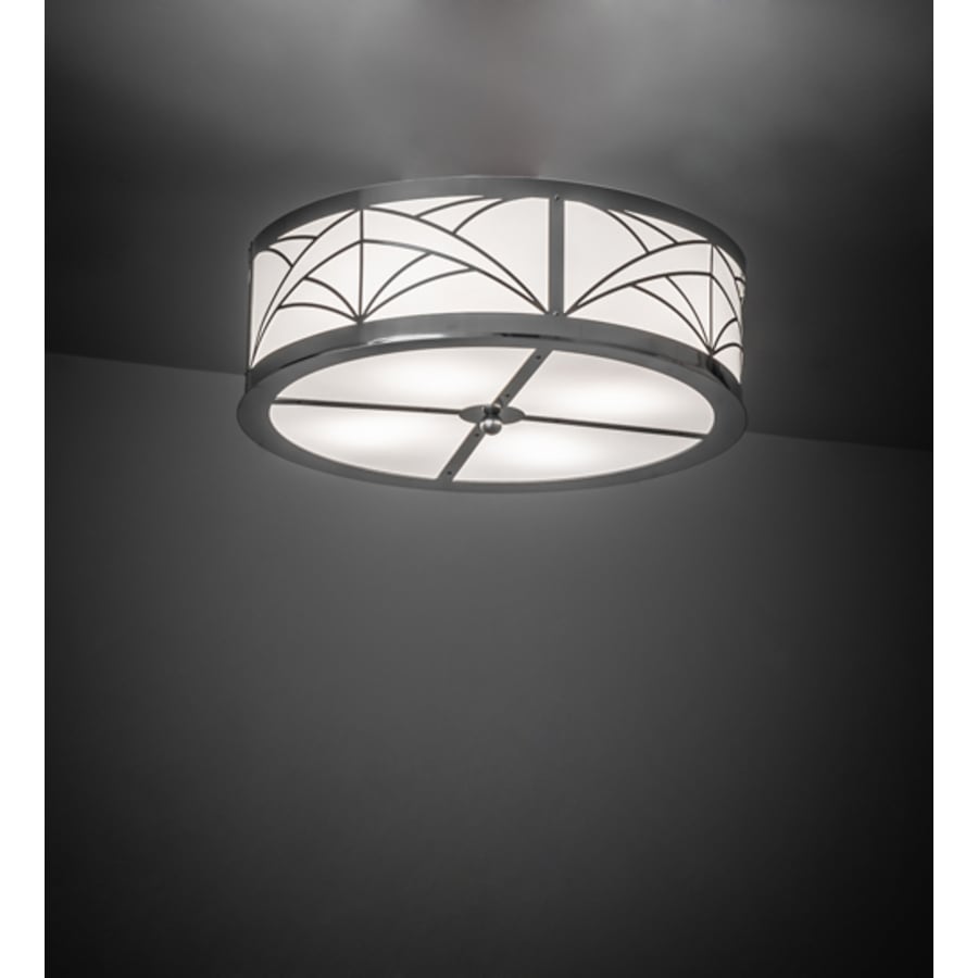 Meyda Tiffany Revival Deco Cilindro 4 Light 22" Wide Semi-Flush Drum Ceiling Fixture