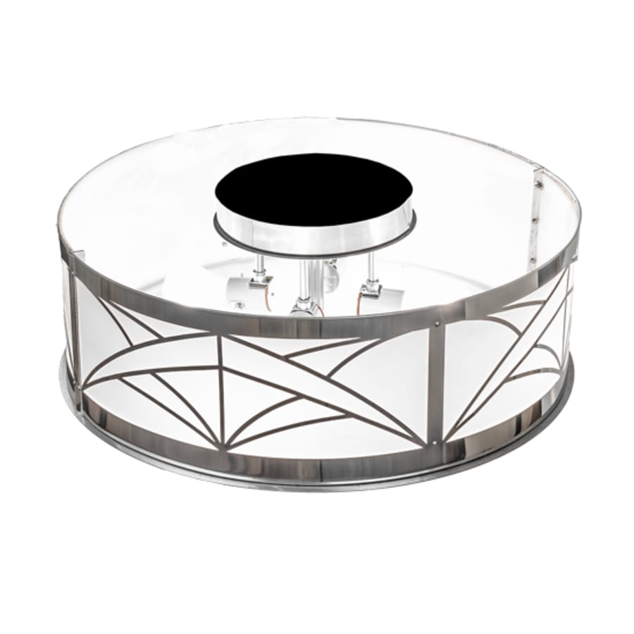 Meyda Tiffany Revival Deco Cilindro 4 Light 22" Wide Semi-Flush Drum Ceiling Fixture