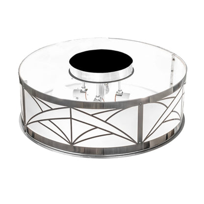 Meyda Tiffany Revival Deco Cilindro 4 Light 22" Wide Semi-Flush Drum Ceiling Fixture