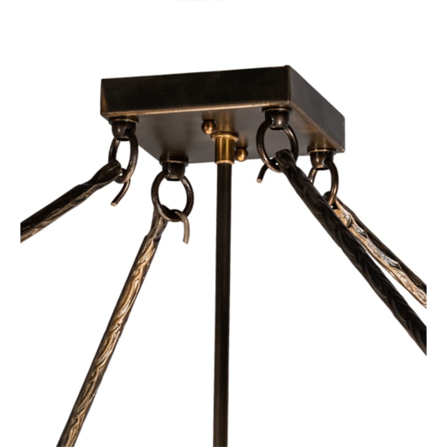 Meyda Tiffany Backyard Friends 4 Light 24" Tall Semi-Flush Ceiling Fixture - Antique Copper Finish