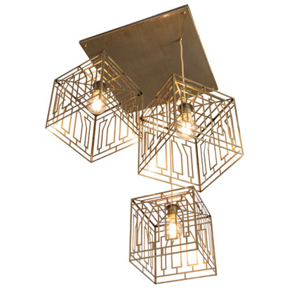 Meyda Tiffany 3 Light 32" Wide Abstract Multi Light Pendant