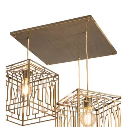 Meyda Tiffany 3 Light 32" Wide Abstract Multi Light Pendant