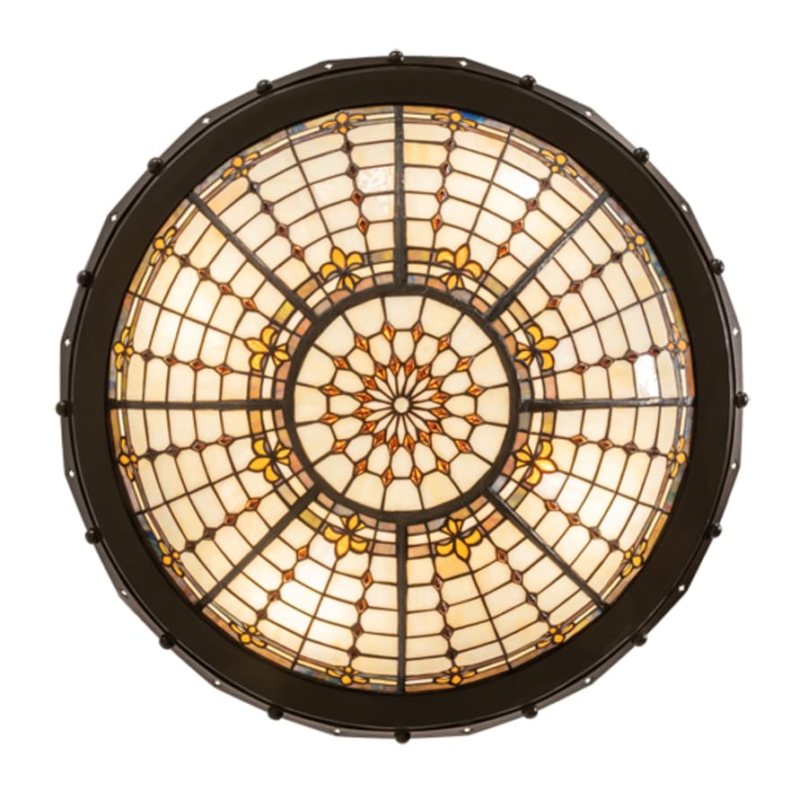 Meyda Tiffany Fleur-de-Lite 4 Light 26" Wide Semi-Flush Bowl Ceiling Fixture