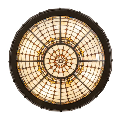 Meyda Tiffany Fleur-de-Lite 4 Light 26" Wide Semi-Flush Bowl Ceiling Fixture
