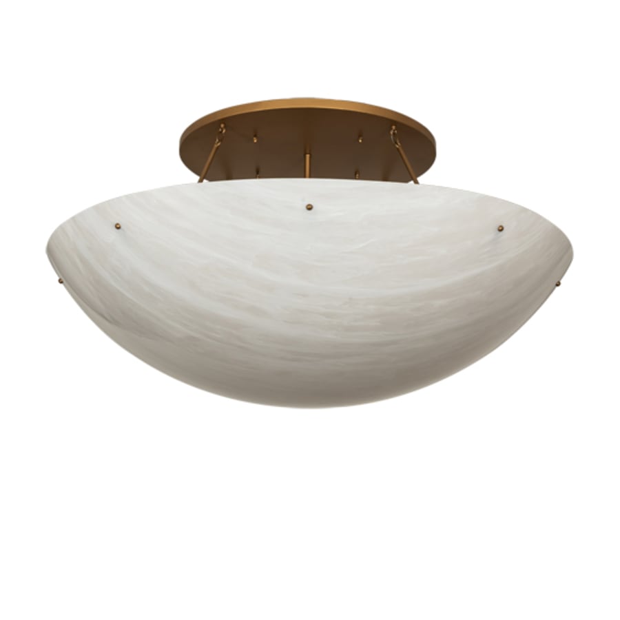 Meyda Tiffany Artesia 12 Light 60" Wide Semi-Flush Bowl Ceiling Fixture - Gold Metallic Finish