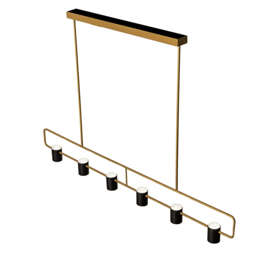 Meyda Tiffany 6 Light 72" Wide Linear Pendant