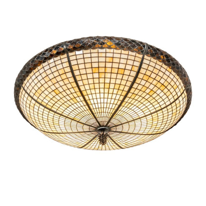 Meyda Tiffany Pinecone 6 Light 42" Wide Semi-Flush Bowl Ceiling Fixture