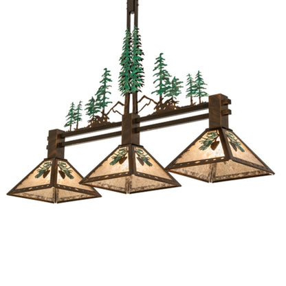 Meyda Tiffany 3 Light 45" Wide Abstract Linear Pendant
