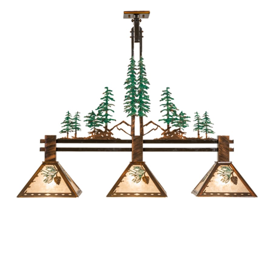 Meyda Tiffany 3 Light 45" Wide Abstract Linear Pendant