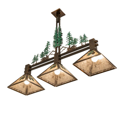 Meyda Tiffany 3 Light 45" Wide Abstract Linear Pendant