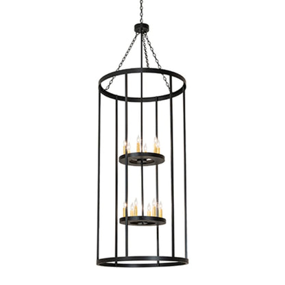 Meyda Tiffany 12 Light 36" Wide Taper Candle Pendant