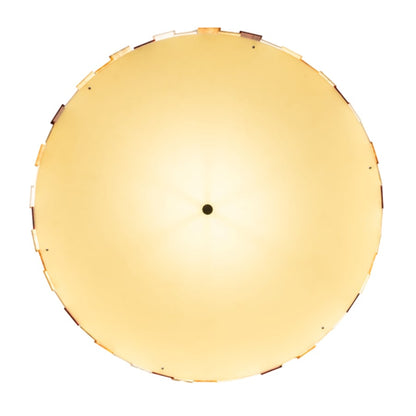 Meyda Tiffany Cilindro Calico 6 Light 47" Wide Semi-Flush Drum Ceiling Fixture