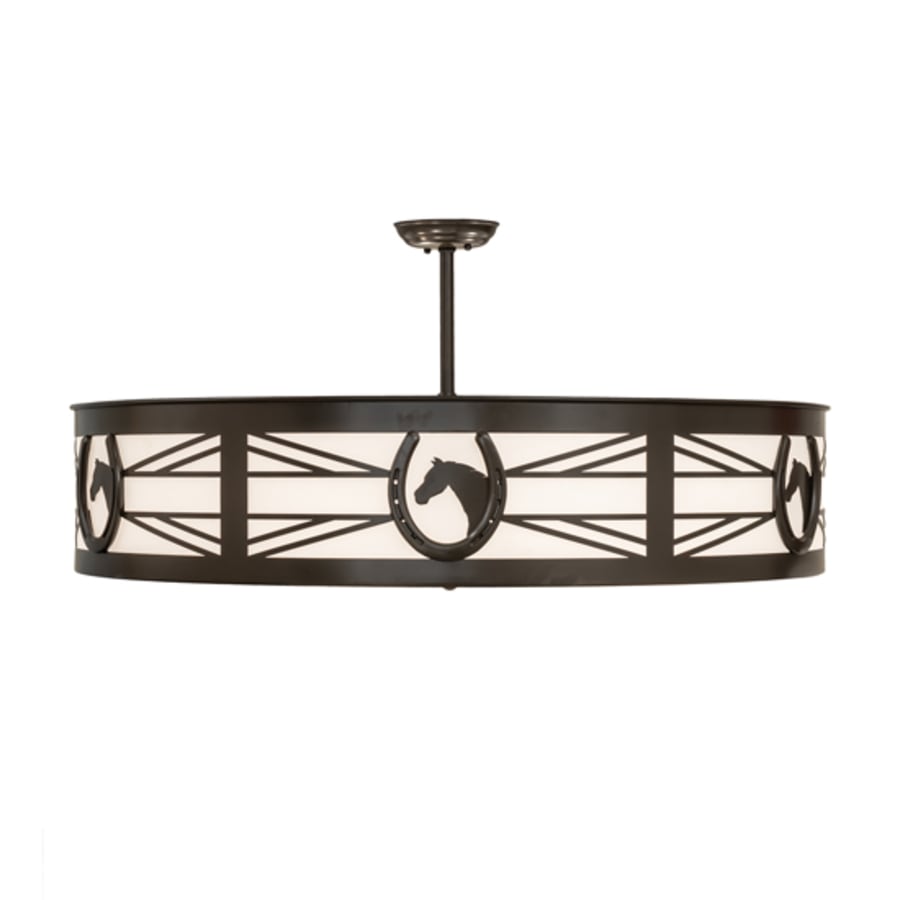 Meyda Tiffany Horseshoe 6 Light 36" Wide Semi-Flush Drum Ceiling Fixture
