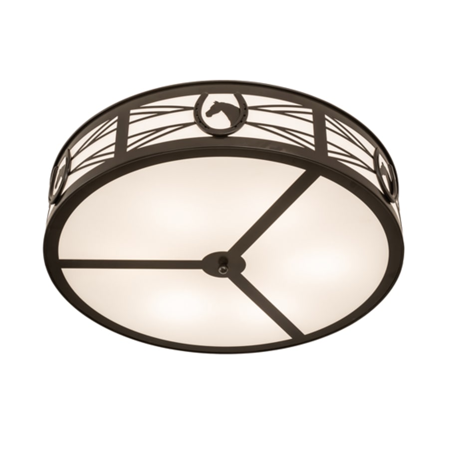Meyda Tiffany Horseshoe 6 Light 36" Wide Semi-Flush Drum Ceiling Fixture