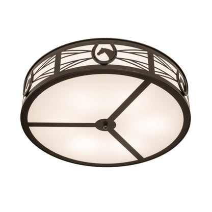 Meyda Tiffany Horseshoe 6 Light 36" Wide Semi-Flush Drum Ceiling Fixture
