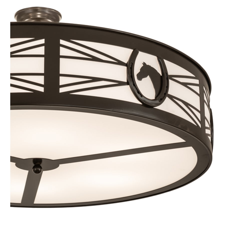Meyda Tiffany Horseshoe 6 Light 36" Wide Semi-Flush Drum Ceiling Fixture