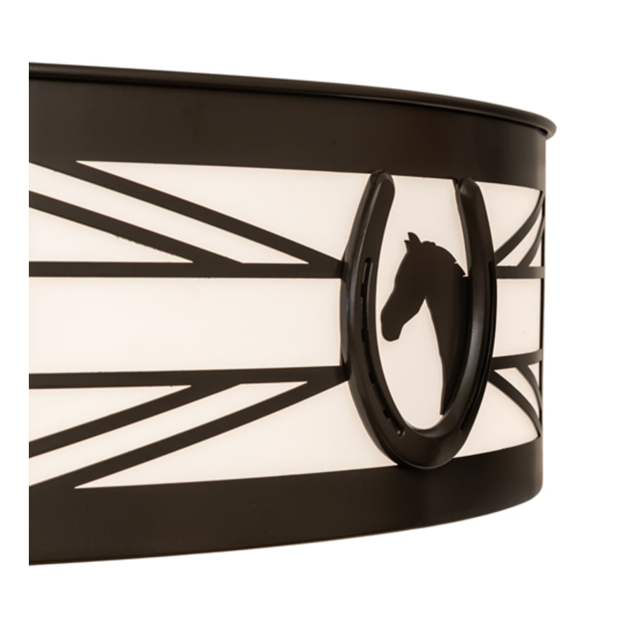 Meyda Tiffany Horseshoe 6 Light 36" Wide Semi-Flush Drum Ceiling Fixture