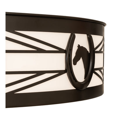 Meyda Tiffany Horseshoe 6 Light 36" Wide Semi-Flush Drum Ceiling Fixture