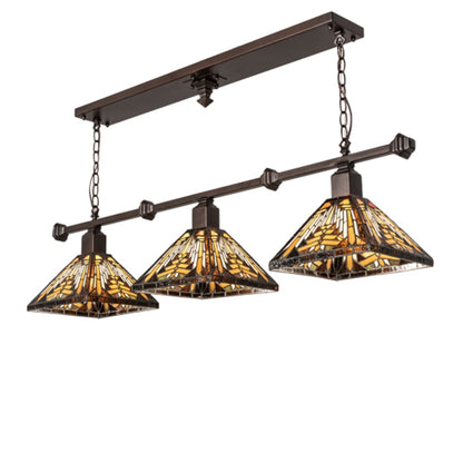 Meyda Tiffany 3 Light 48" Wide Linear Pendant