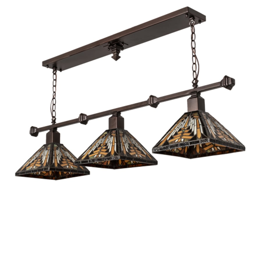 Meyda Tiffany 3 Light 48" Wide Linear Pendant