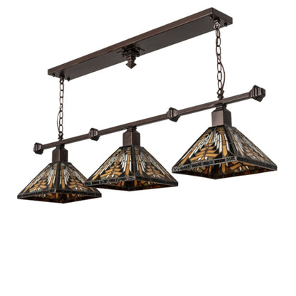 Meyda Tiffany 3 Light 48" Wide Linear Pendant