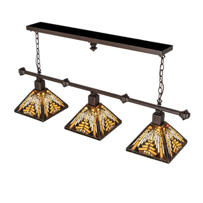 Meyda Tiffany 3 Light 48" Wide Linear Pendant