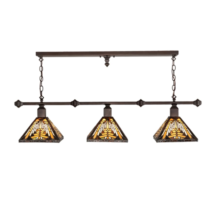 Meyda Tiffany 3 Light 48" Wide Linear Pendant