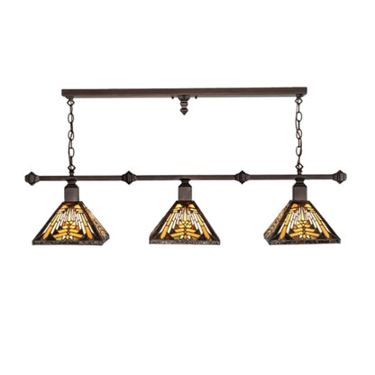 Meyda Tiffany 3 Light 48" Wide Linear Pendant