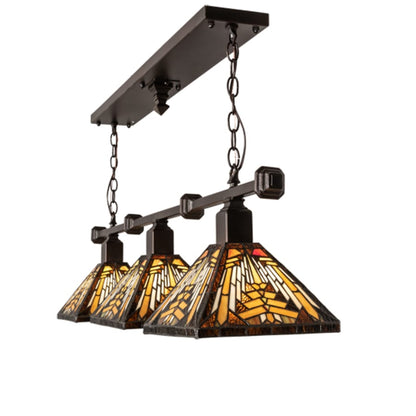 Meyda Tiffany 3 Light 48" Wide Linear Pendant