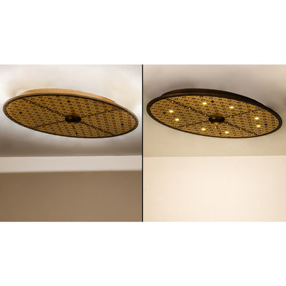 Meyda Tiffany Geometrik 48" Wide LED Flush Mount Ceiling Fixture