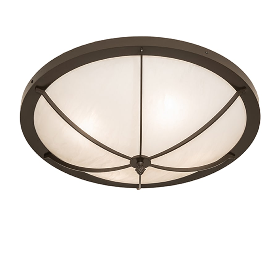 Meyda Tiffany Dominga 4 Light 24" Wide Flush Mount Bowl Ceiling Fixture - Timeless Bronze Finish