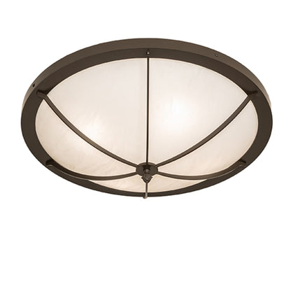 Meyda Tiffany Dominga 4 Light 24" Wide Flush Mount Bowl Ceiling Fixture - Timeless Bronze Finish