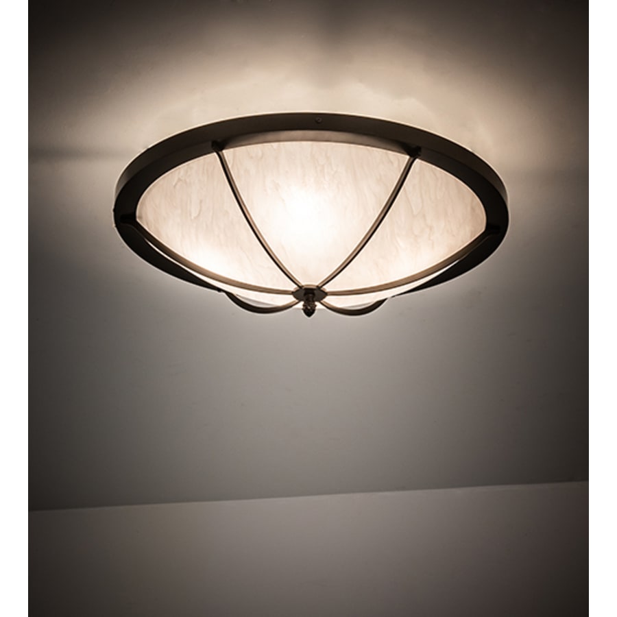 Meyda Tiffany Dominga 4 Light 24" Wide Flush Mount Bowl Ceiling Fixture - Timeless Bronze Finish