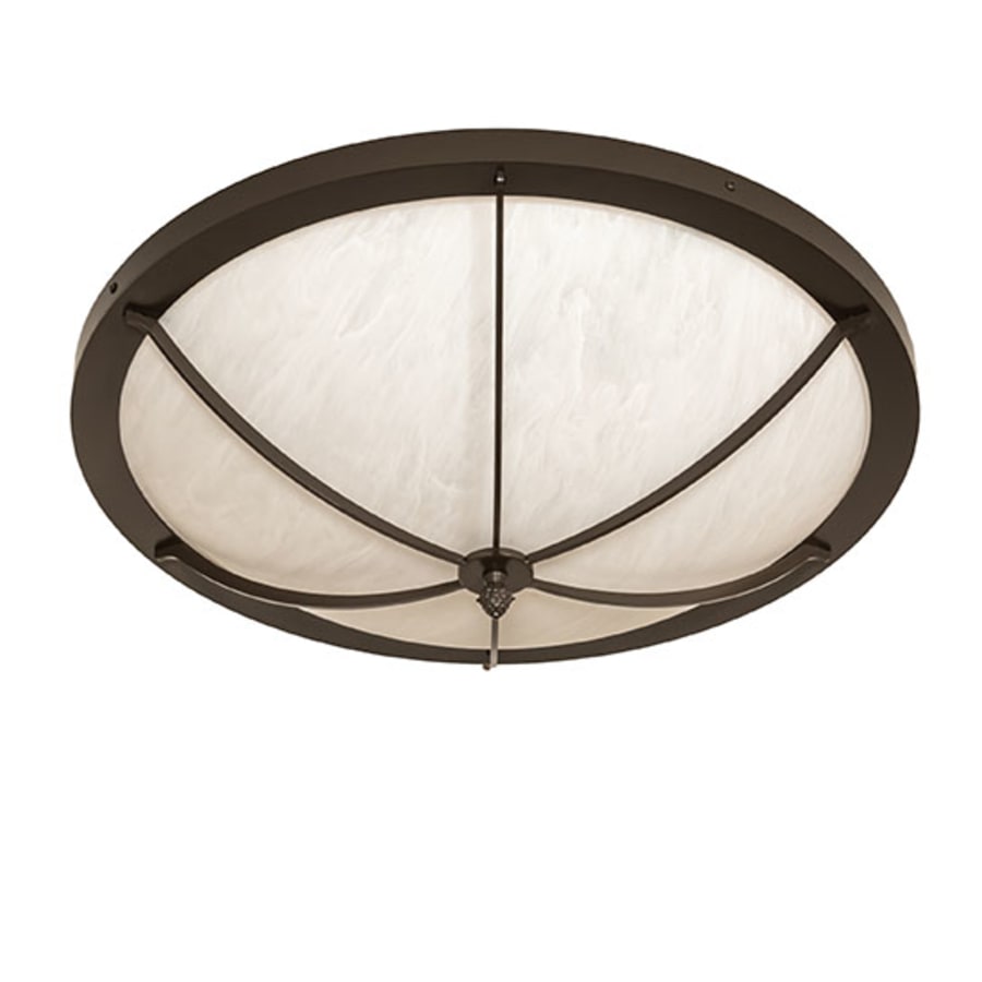 Meyda Tiffany Dominga 4 Light 24" Wide Flush Mount Bowl Ceiling Fixture - Timeless Bronze Finish