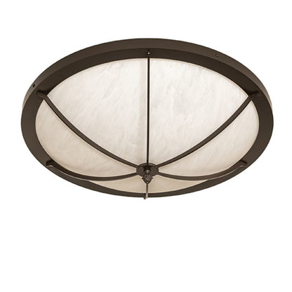 Meyda Tiffany Dominga 4 Light 24" Wide Flush Mount Bowl Ceiling Fixture - Timeless Bronze Finish