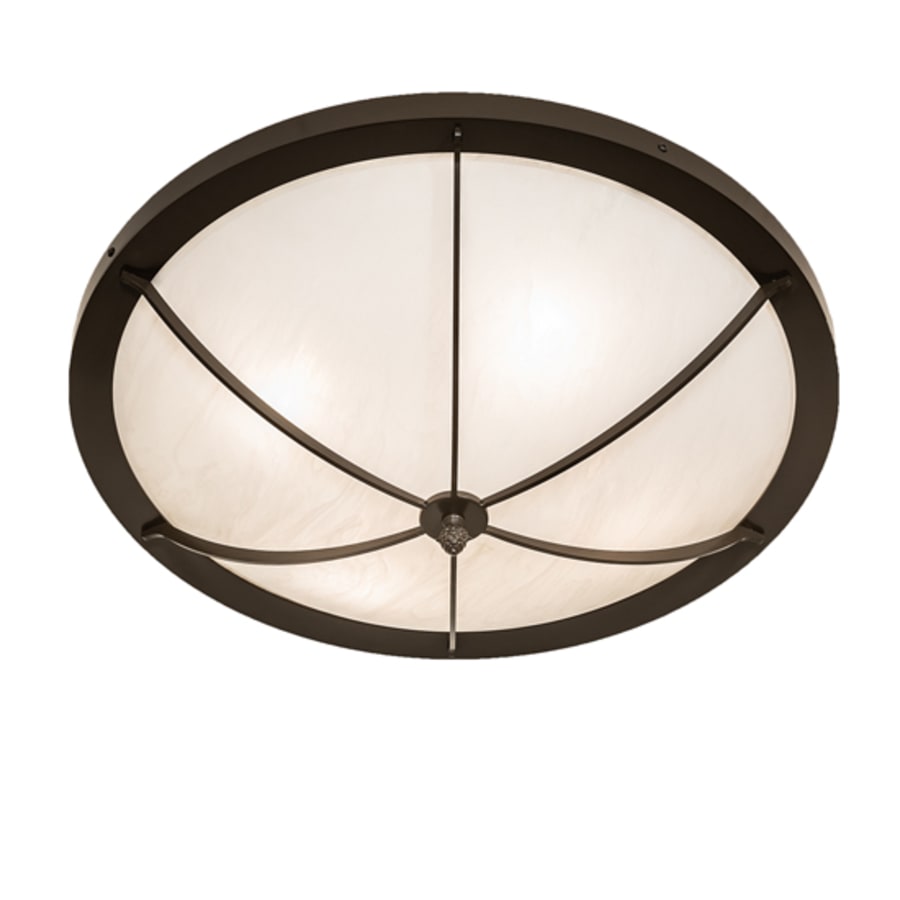 Meyda Tiffany Dominga 4 Light 24" Wide Flush Mount Bowl Ceiling Fixture - Timeless Bronze Finish
