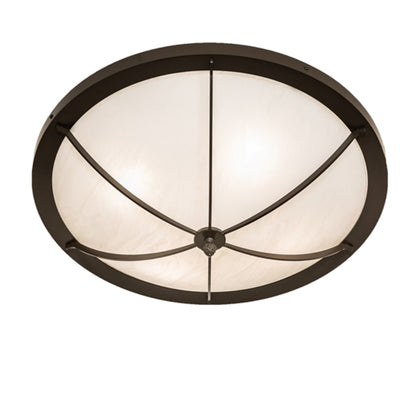 Meyda Tiffany Dominga 4 Light 24" Wide Flush Mount Bowl Ceiling Fixture - Timeless Bronze Finish
