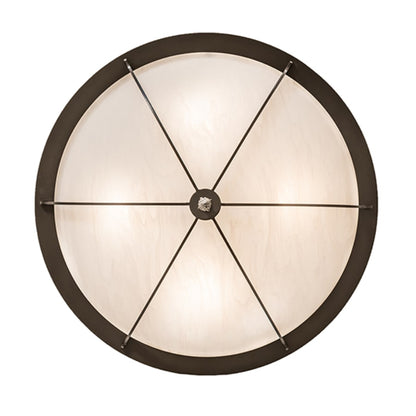 Meyda Tiffany Dominga 4 Light 24" Wide Flush Mount Bowl Ceiling Fixture - Timeless Bronze Finish