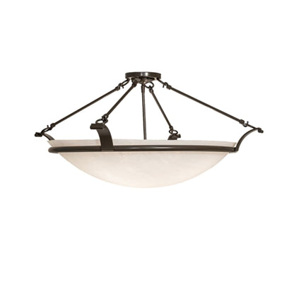 Meyda Tiffany Almeria 4 Light 32" Wide Semi-Flush Bowl Ceiling Fixture - Timeless Bronze Finish