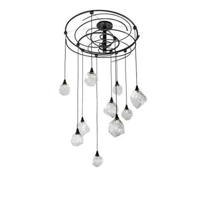 Meyda Tiffany 10 Light 55" Wide Abstract Multi Light Pendant