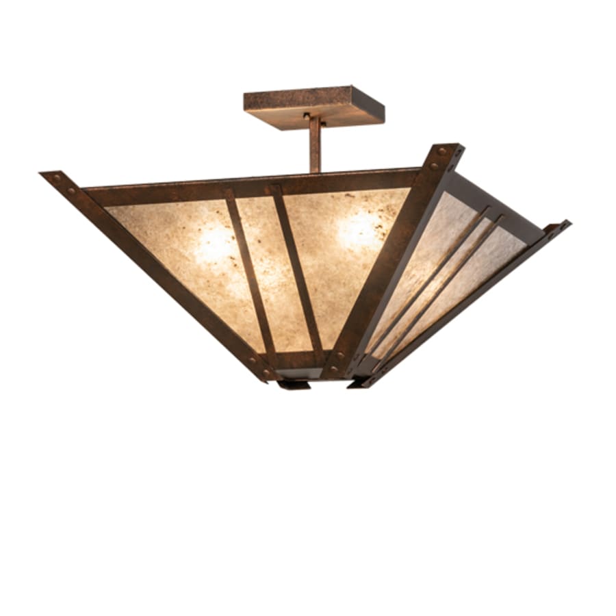Meyda Tiffany Arta 4 Light 32" Wide Semi-Flush Ceiling Fixture - Copper Finish