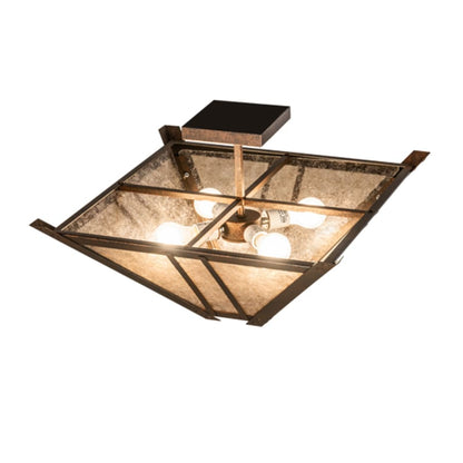 Meyda Tiffany Arta 4 Light 32" Wide Semi-Flush Ceiling Fixture - Copper Finish