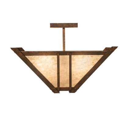 Meyda Tiffany Arta 4 Light 32" Wide Semi-Flush Ceiling Fixture - Copper Finish