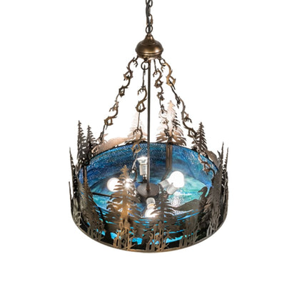 Meyda Tiffany 3 Light 26" Wide Abstract Pendant